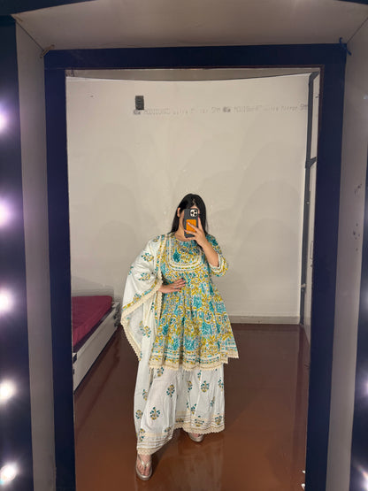 Cotton sharara set