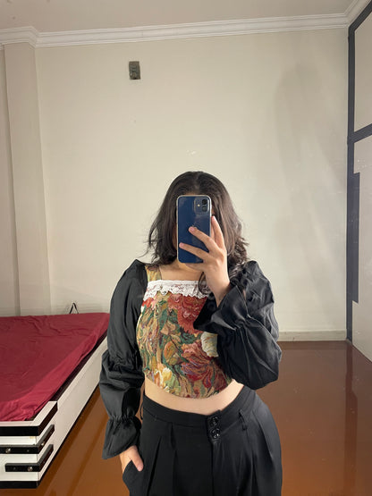 Floral corset top