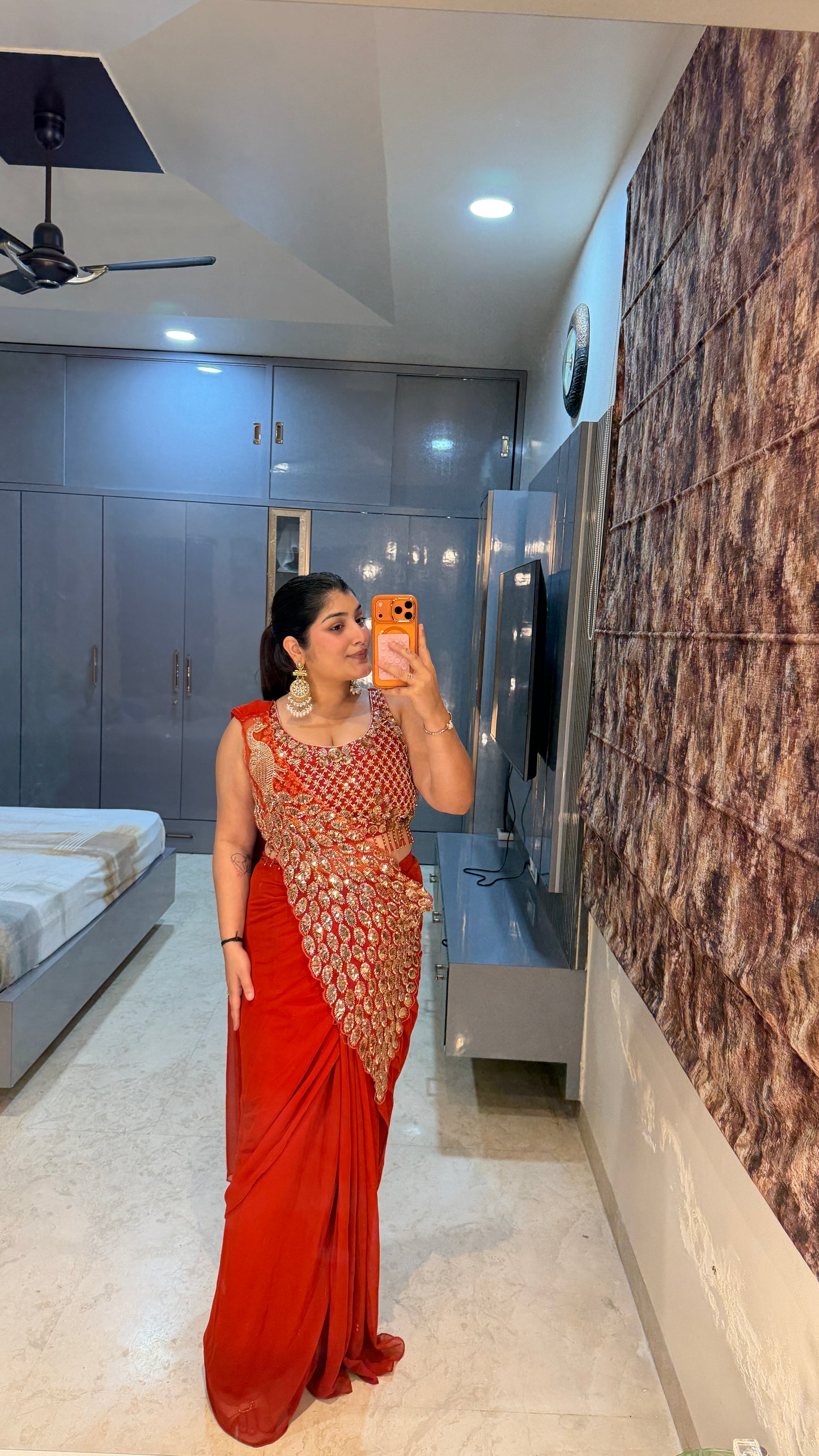 Heavy pallu saree