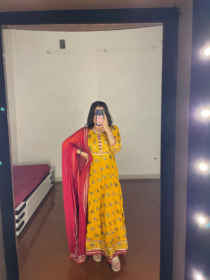 Anarkali with dupatta