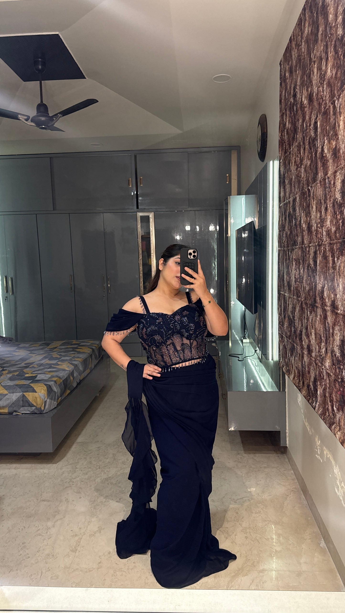 Sparkly saree(blue)