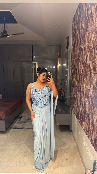 Naina saree blue
