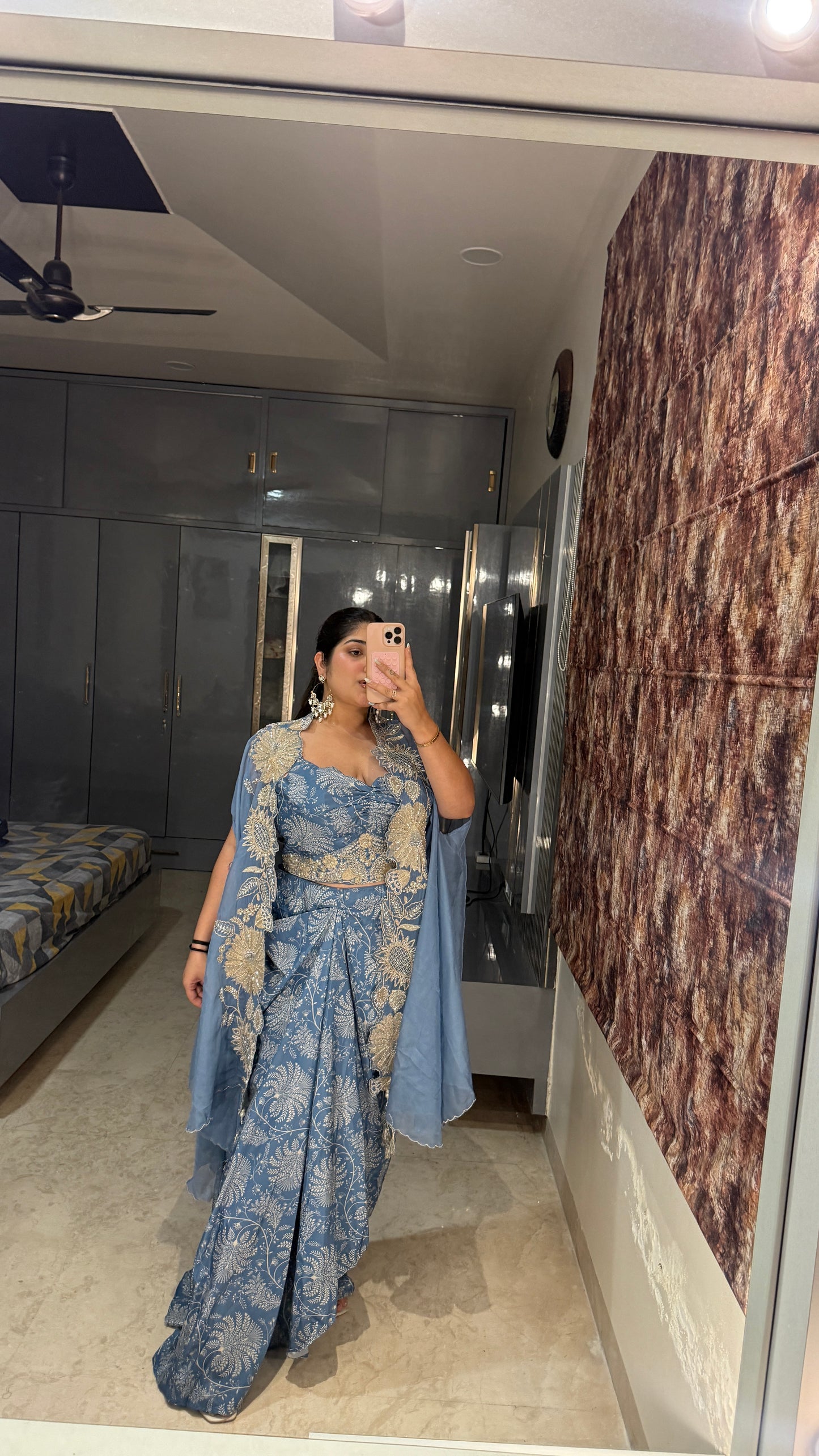 Printed shrug set