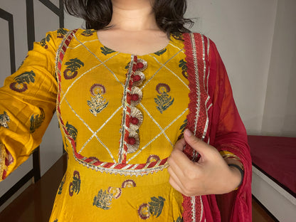 Anarkali with dupatta
