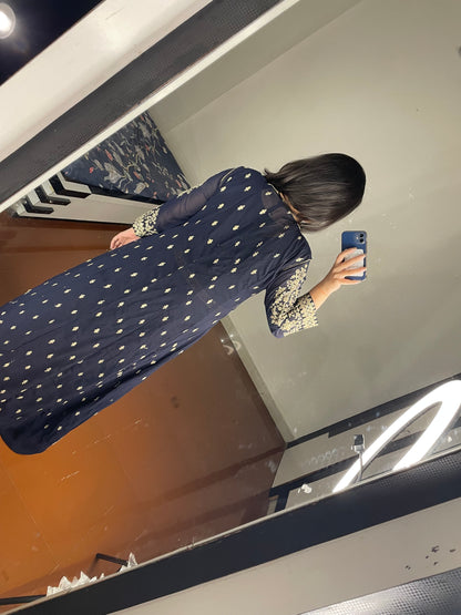 Gown with long shrug