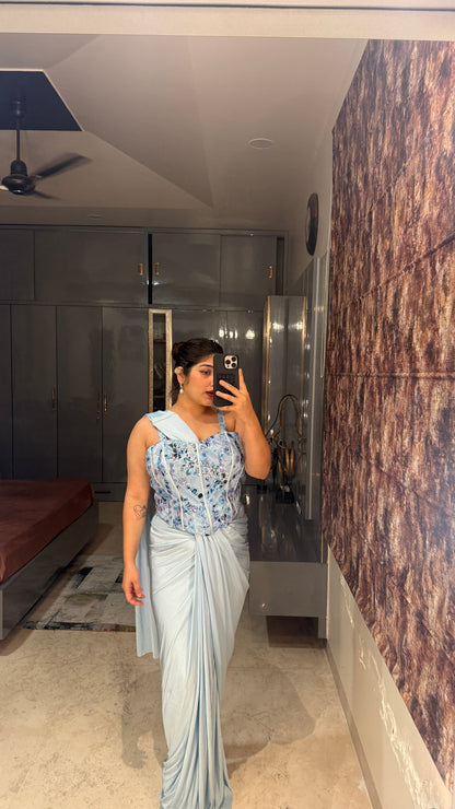 Naina saree blue