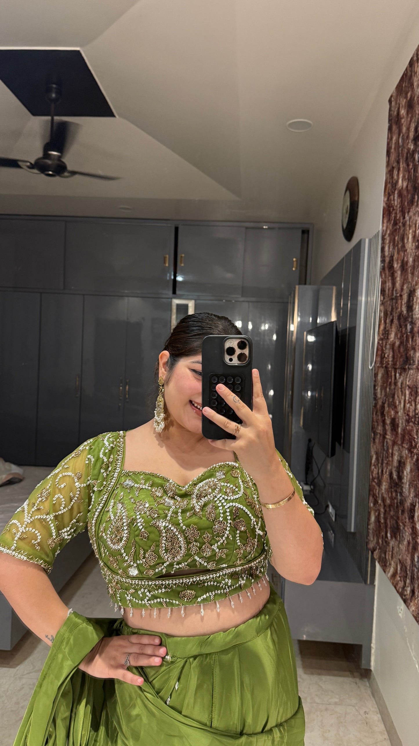 Chandani saree green