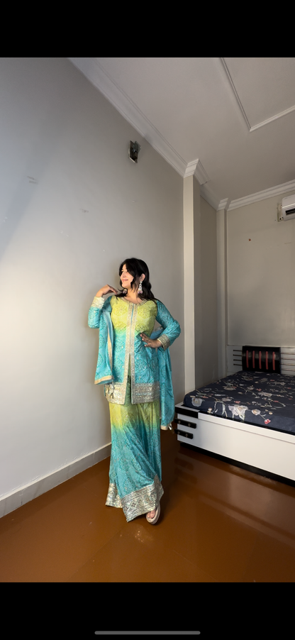 Bandhej sharara set .