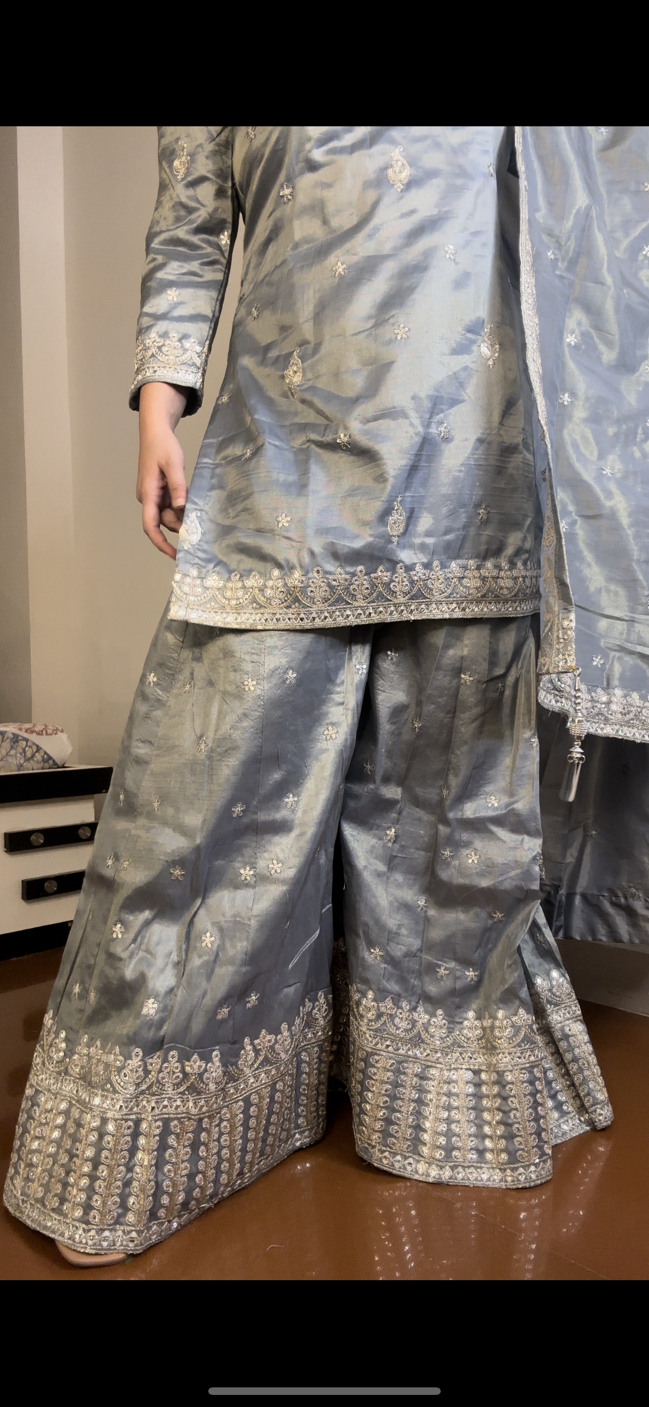 Shimmer tissue plazo set