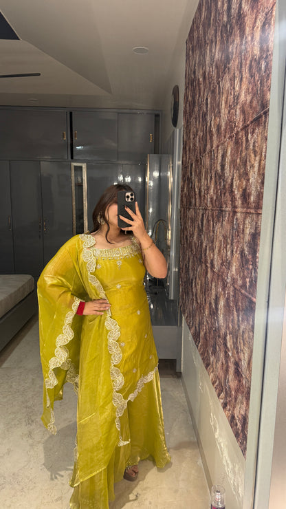 Zimi plazo set(haldi yellow)
