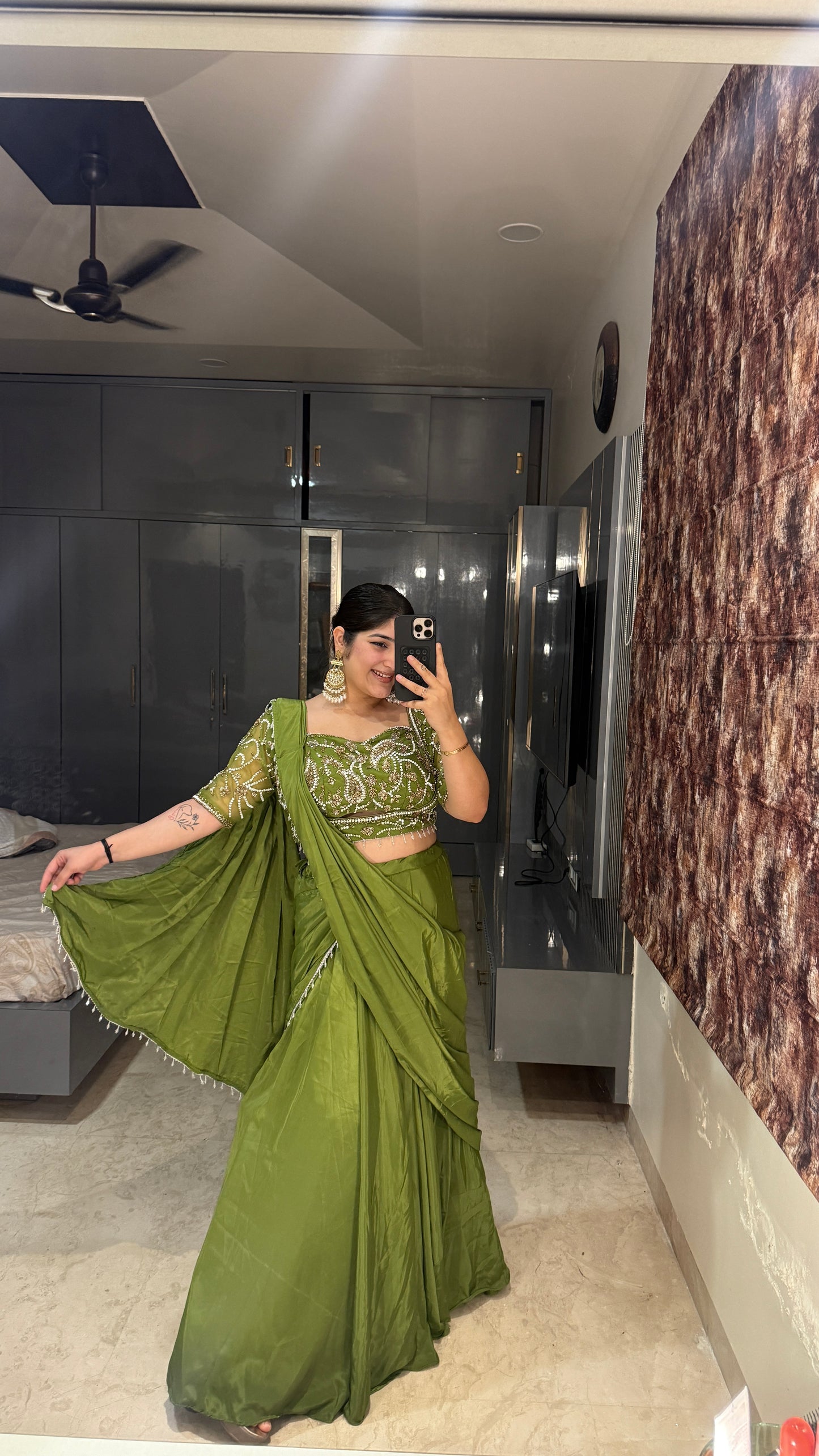 Chandani saree green