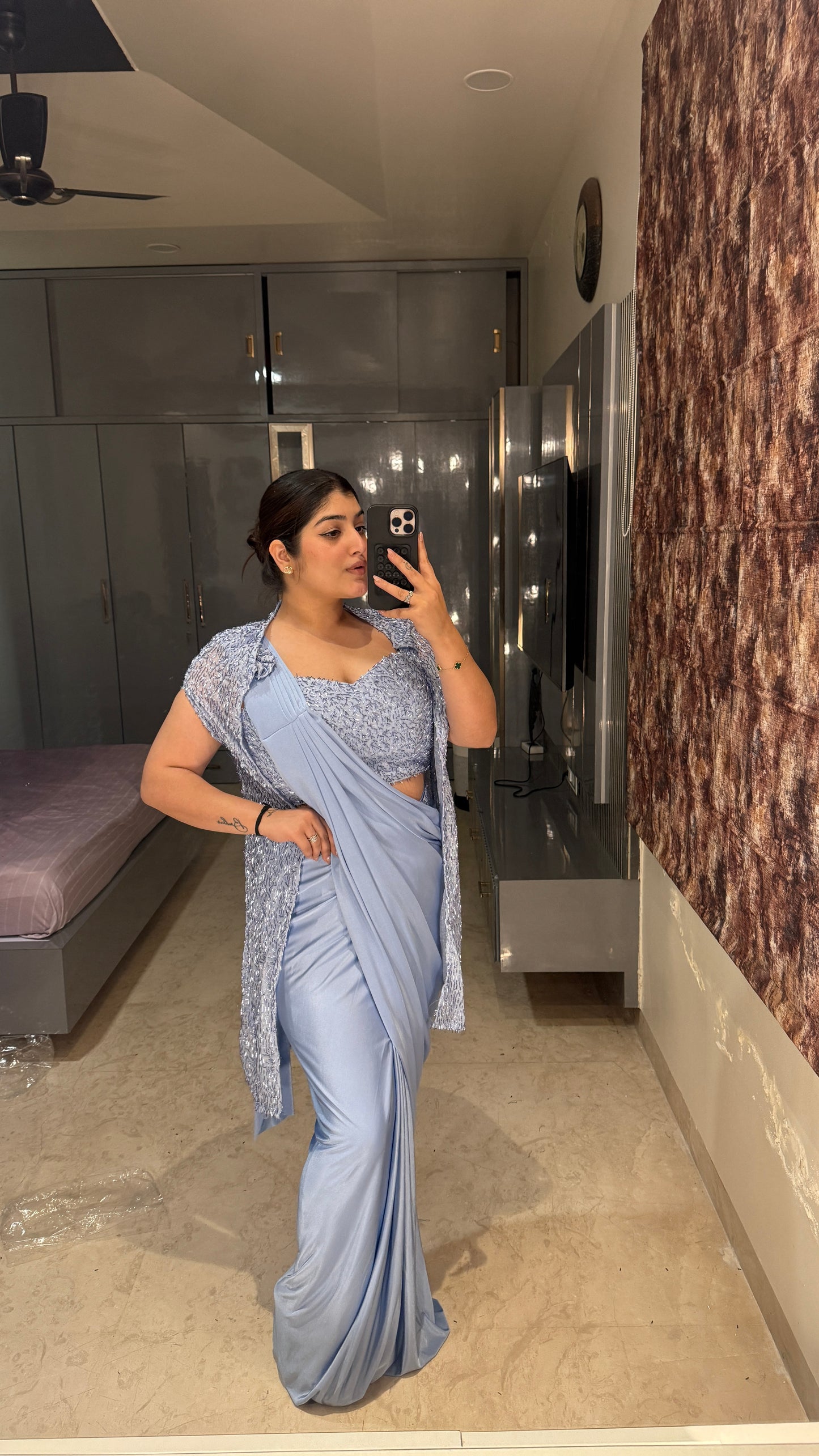 Glittery saree
