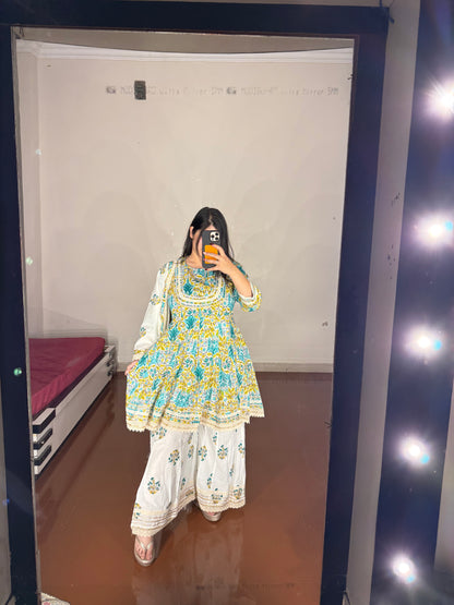 Cotton sharara set