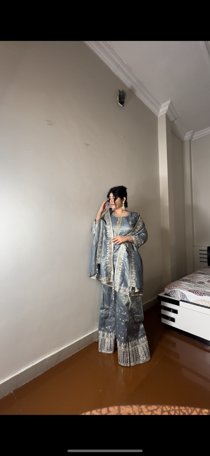 Shimmer tissue plazo set