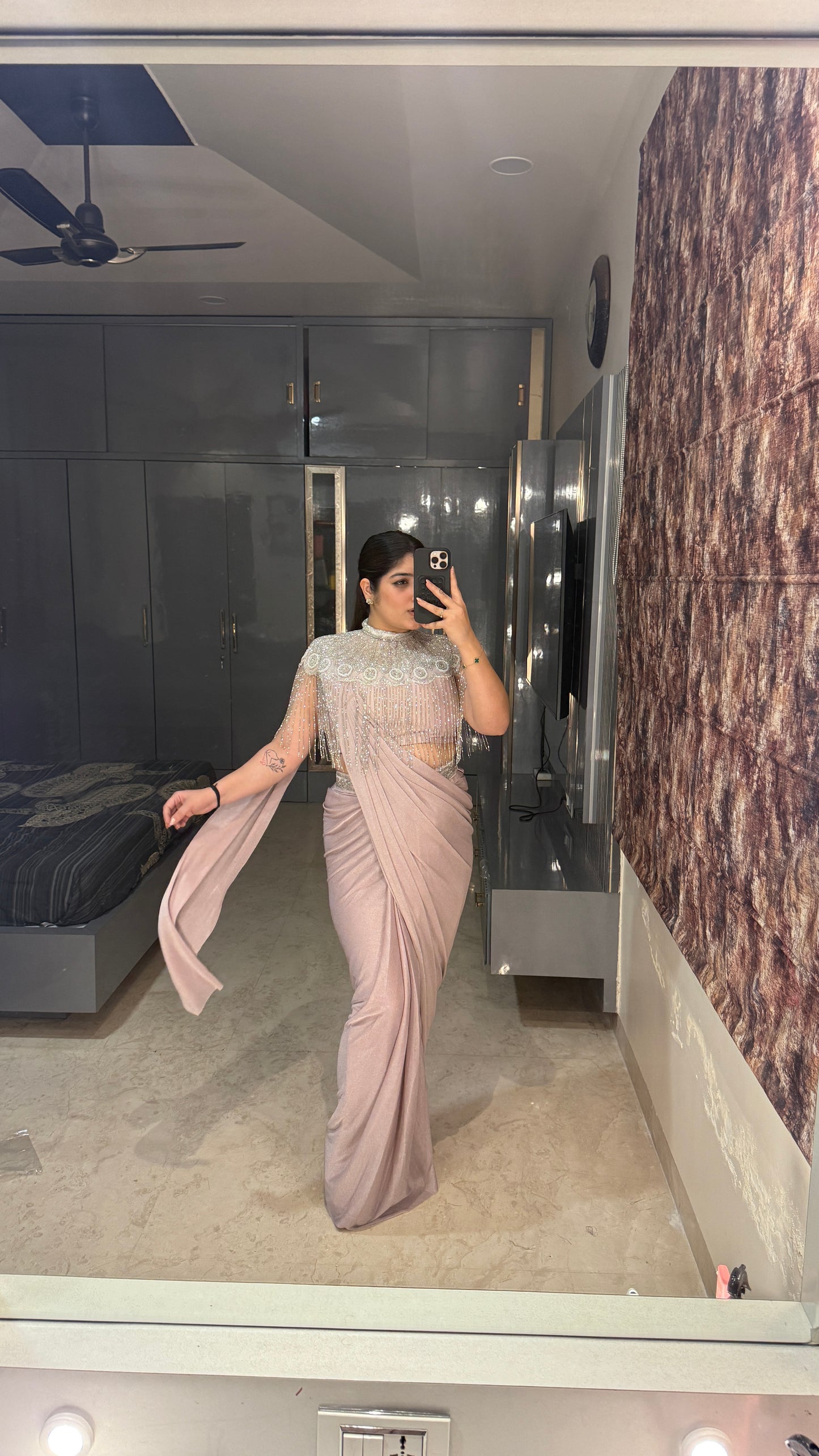 Fringe saree