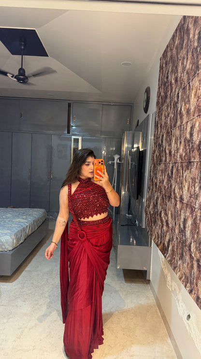 Red Bomb halter neck