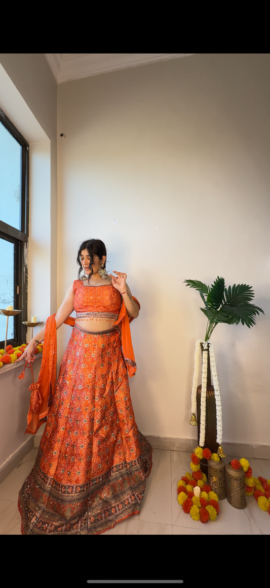 BB silk lehenga