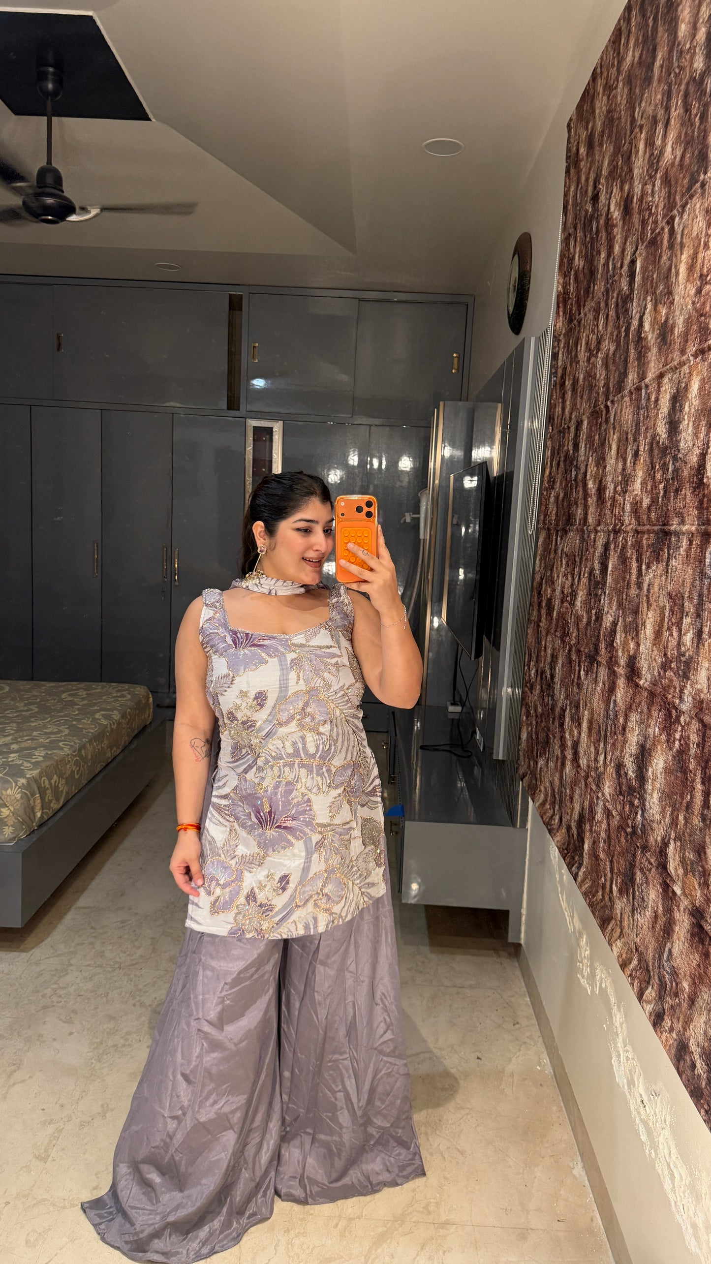 Floral plazo set