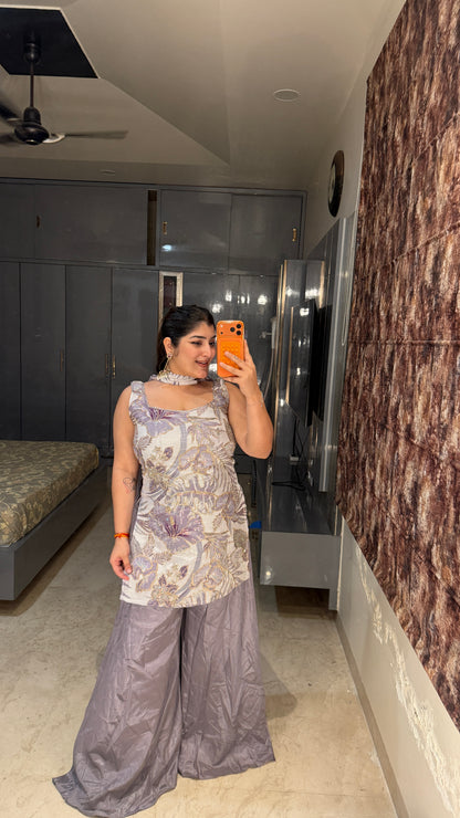 Floral plazo set
