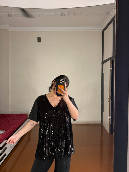 Sequin top plus size