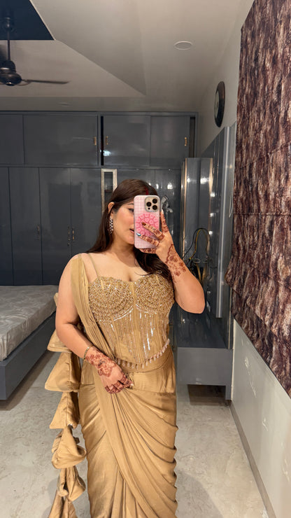 Premium corset saree