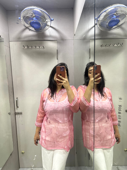 Organza short kurti without inner