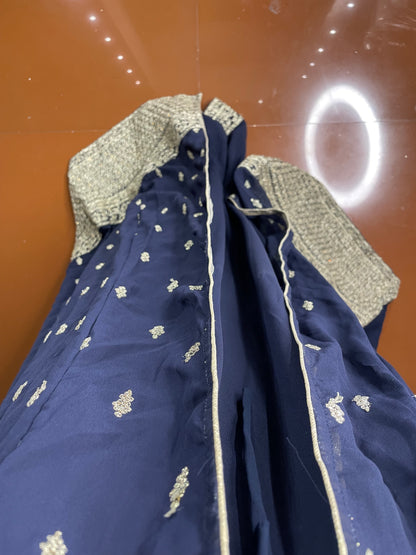 Gown with long shrug