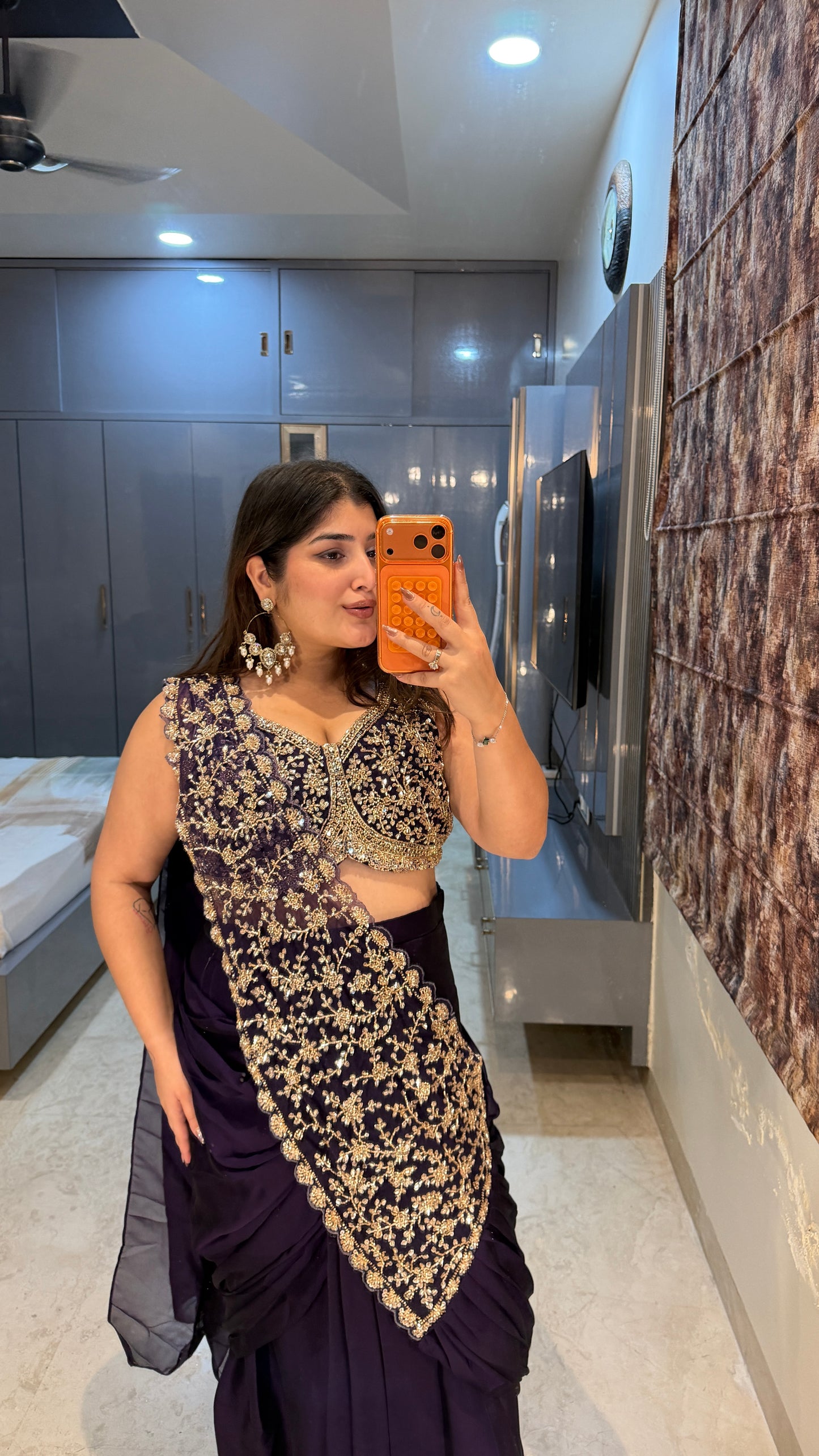Sheila saree (purple)