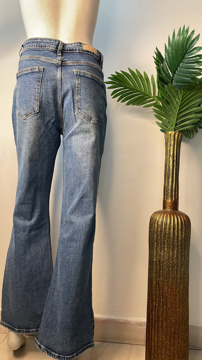 Tint blue bootcut jeans(LcE845)