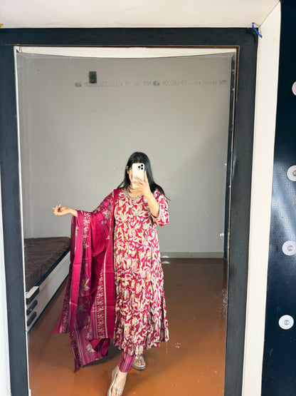 Flower suit set muslin