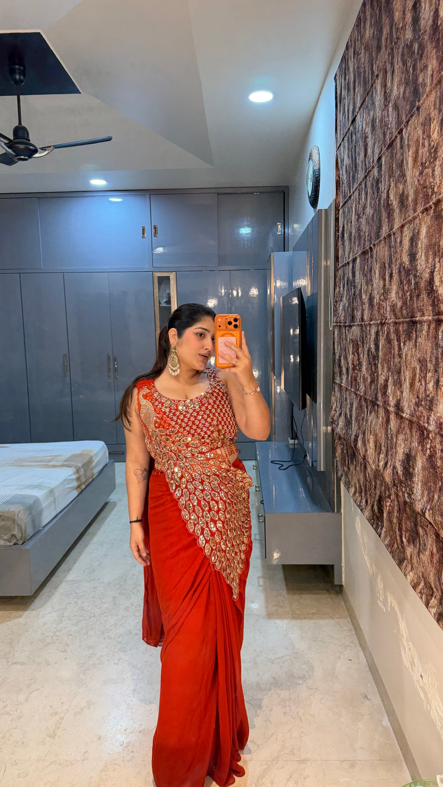 Heavy pallu saree