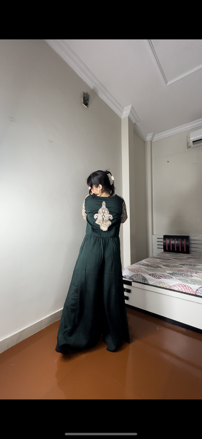 Fully embroided jacket set