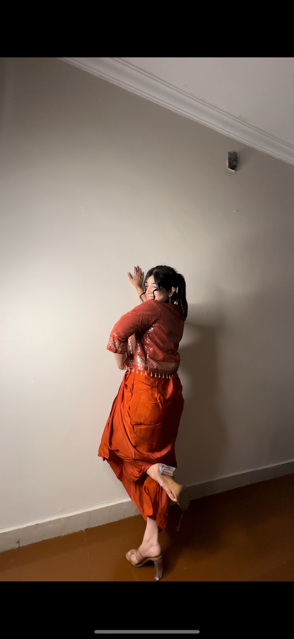 Sequin short jacket set