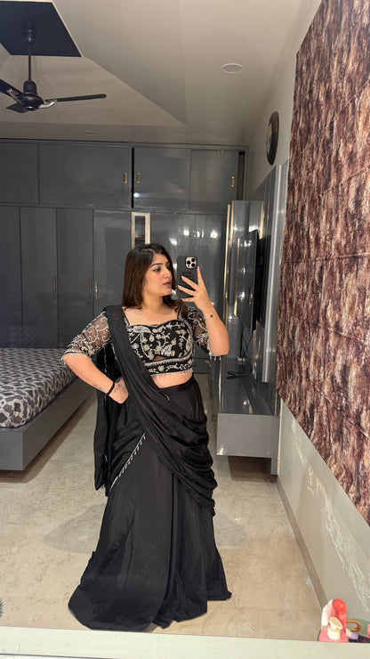 Chandani Saree Black