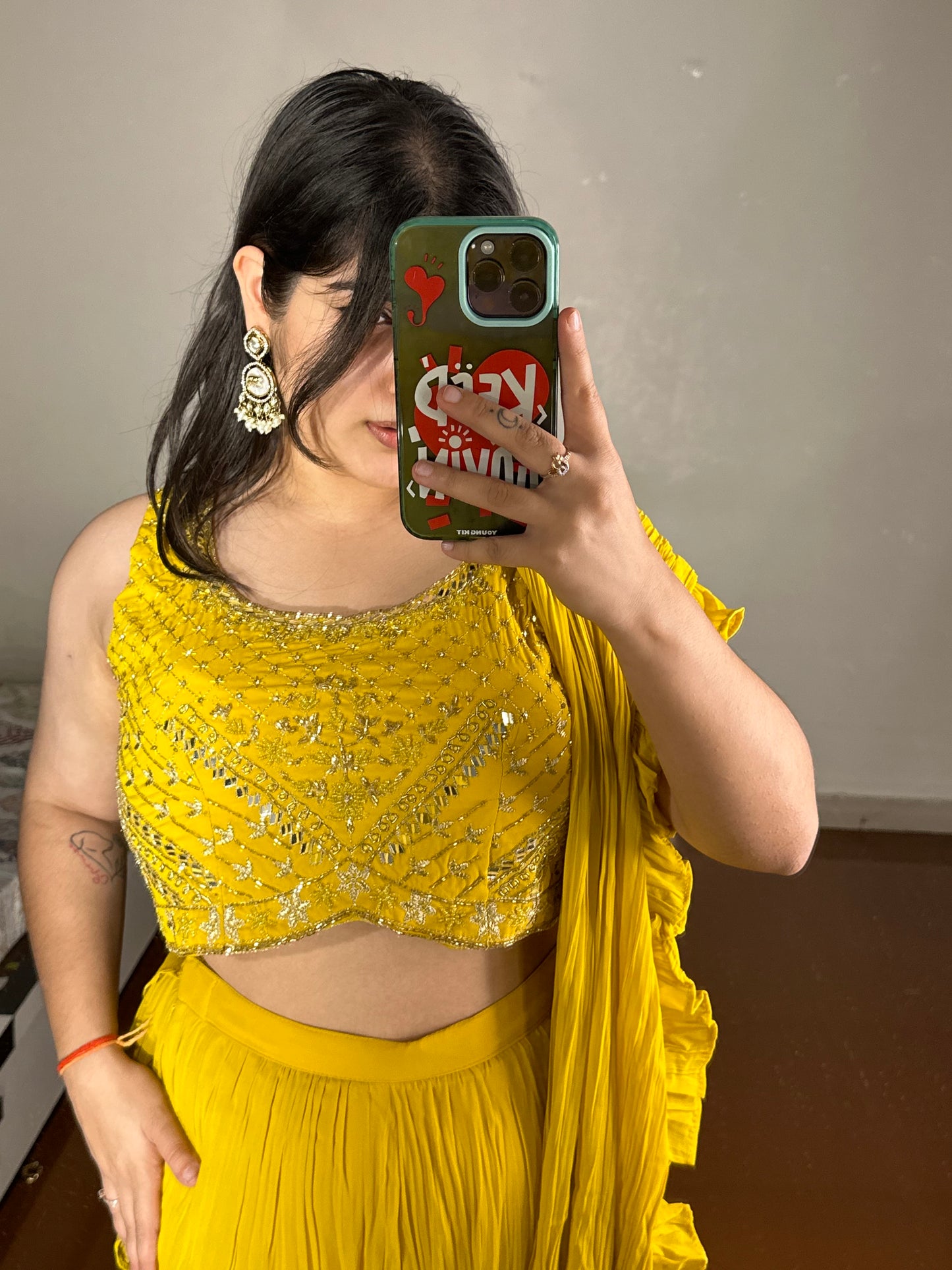 Pre drape saree