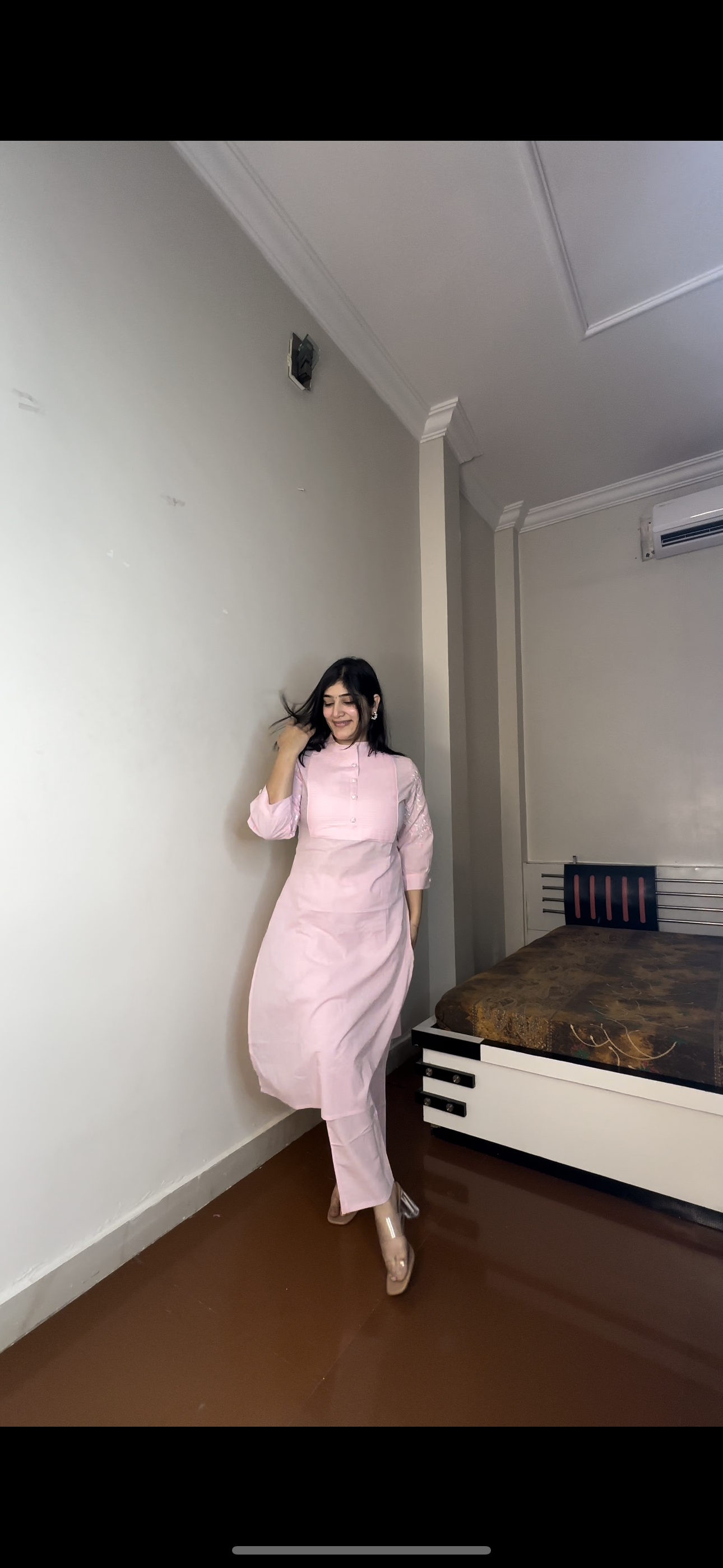 Baby pink cotton set