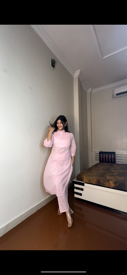 Baby pink cotton set