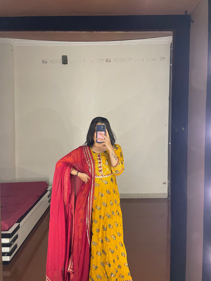 Anarkali with dupatta