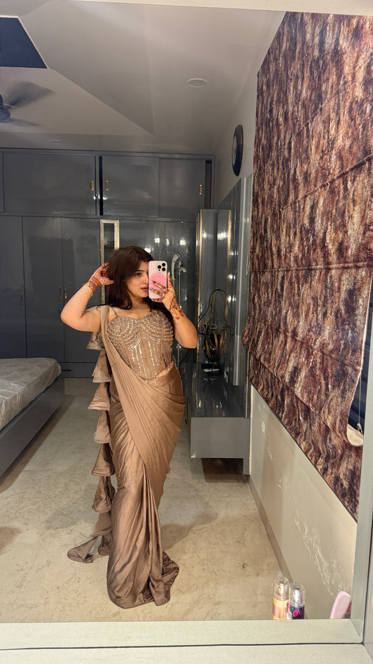 Premium corset saree