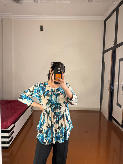 Printed top plus size