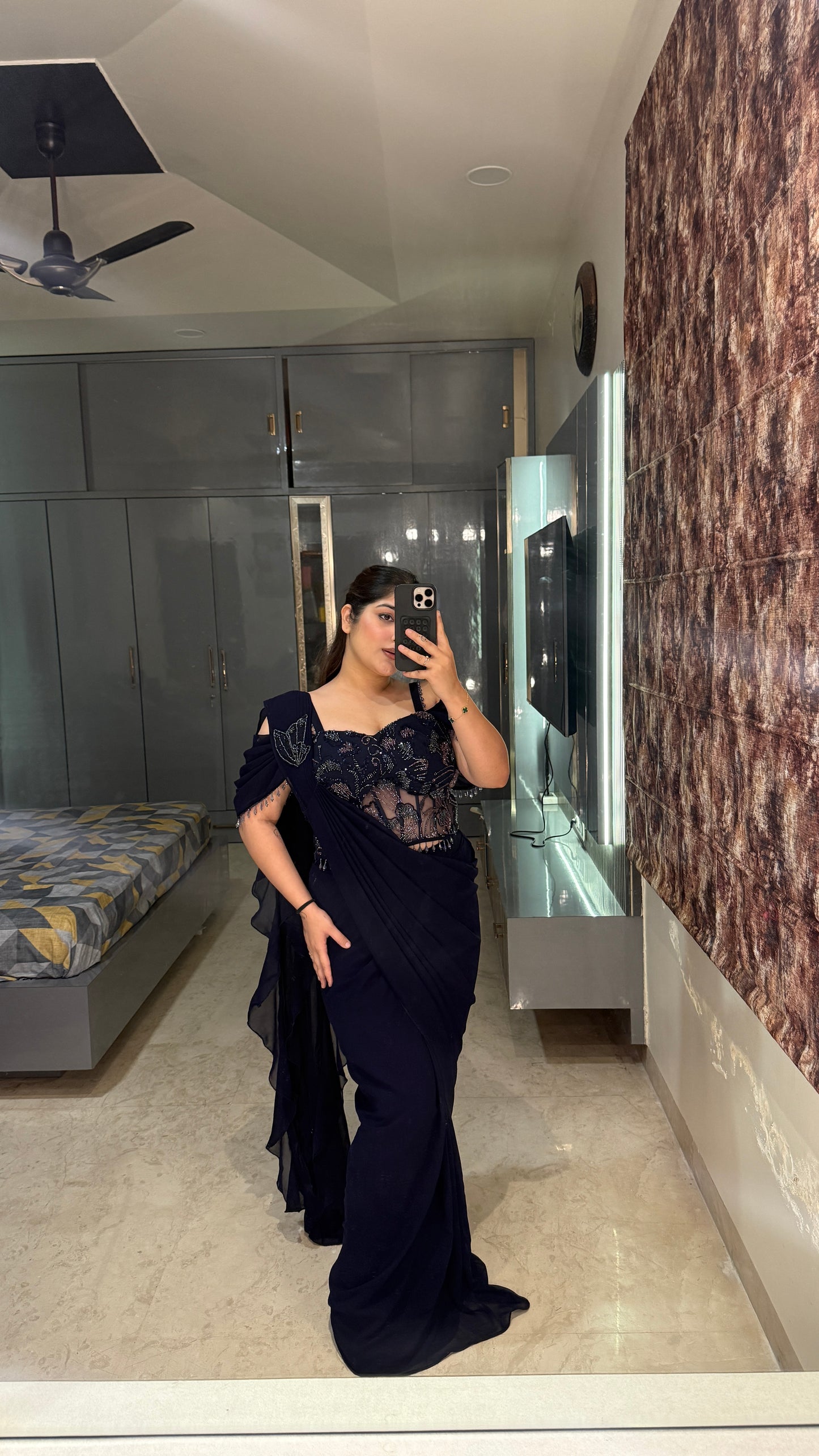 Sparkly saree(blue)