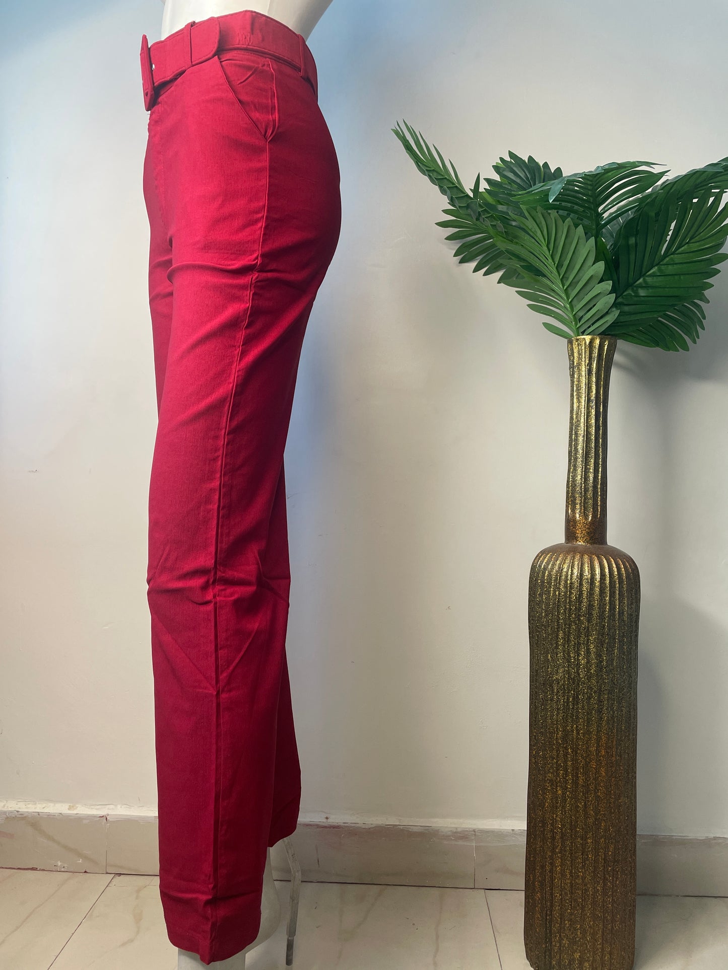 Ankle length pant with belt(straight fit)