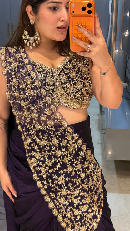 Sheila saree (purple)