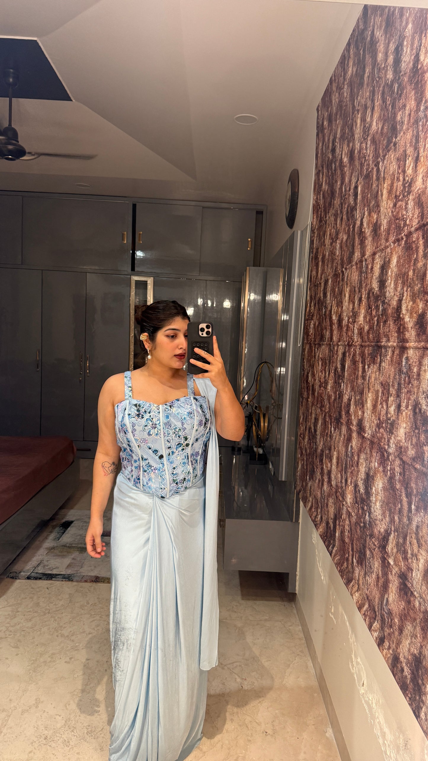 Naina saree blue