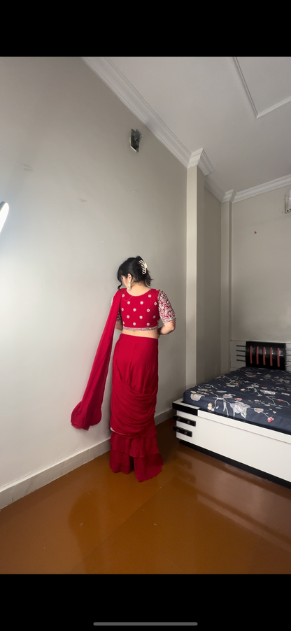 Predrape mirror work