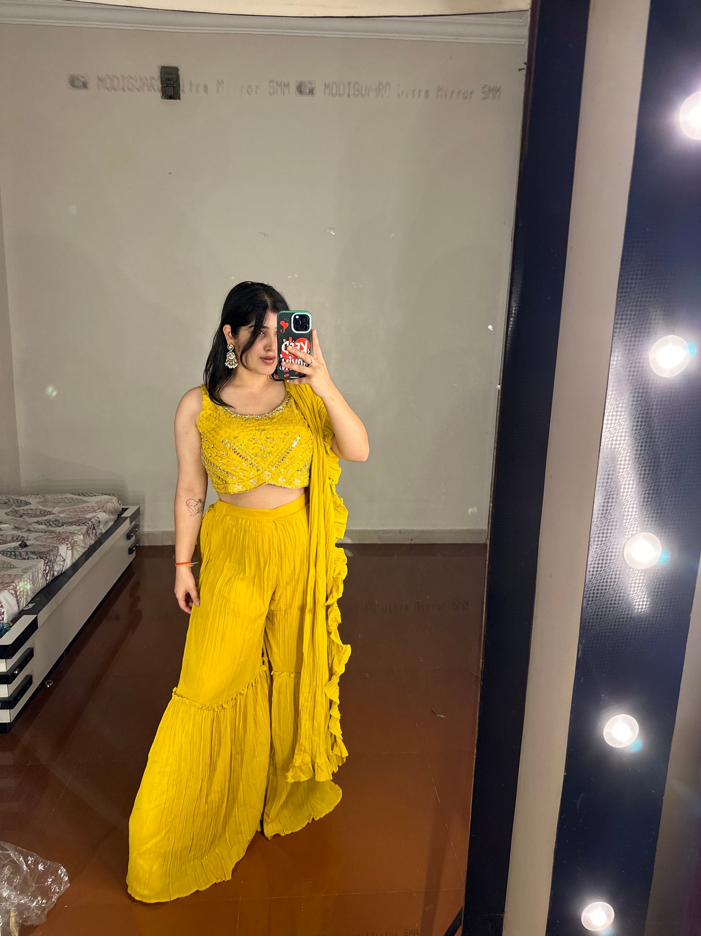 Pre drape saree