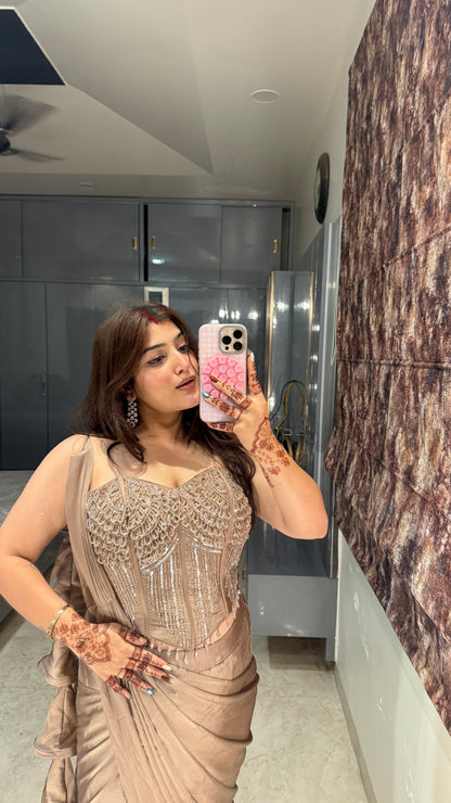 Premium corset saree