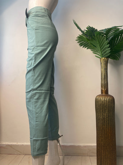 Ankle length pant with belt(skin fit)