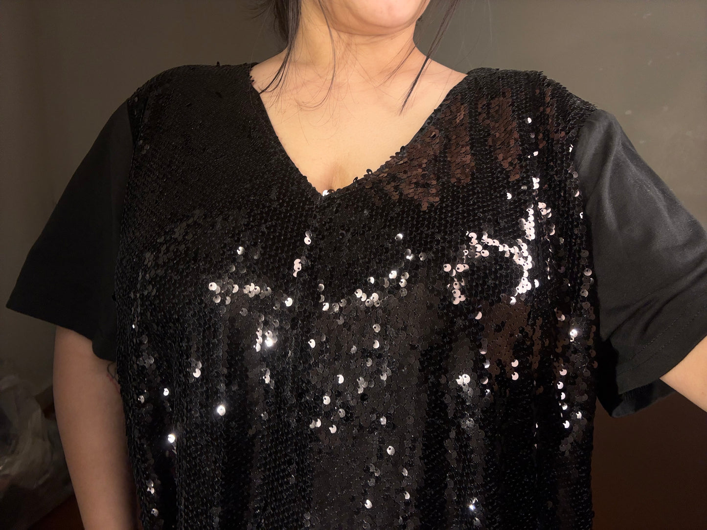 Sequin top plus size