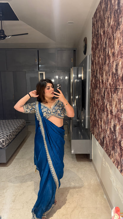 Dil Aagya saree 2.0 Blue